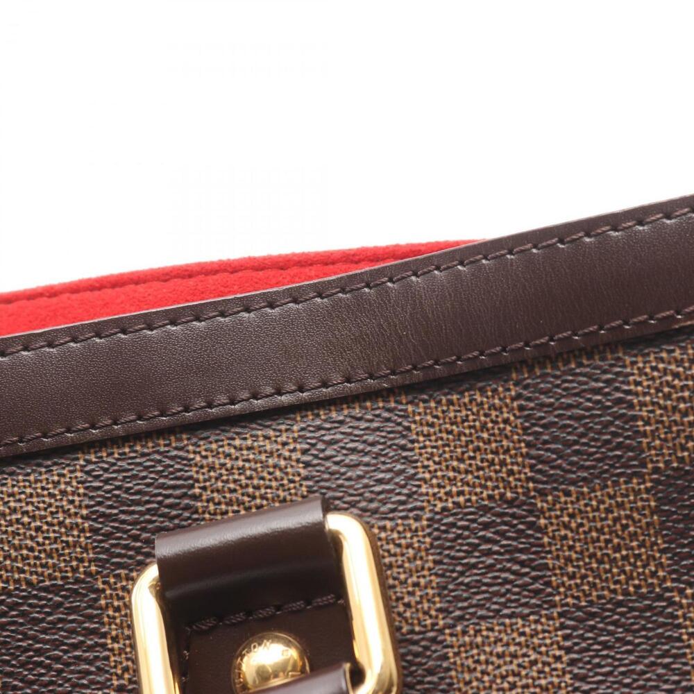 LOUIS VUITTON Authentic Brown Damier Leather Tote Bag - Picture 8 of 9